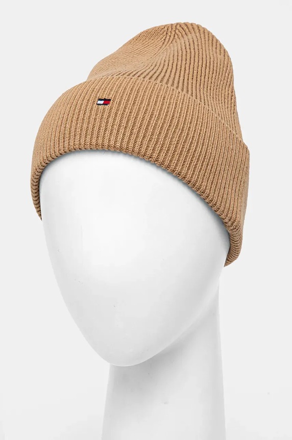 Kapa s dodatkom kašmira Tommy Hilfiger AW0AW16637 smeđa NC24