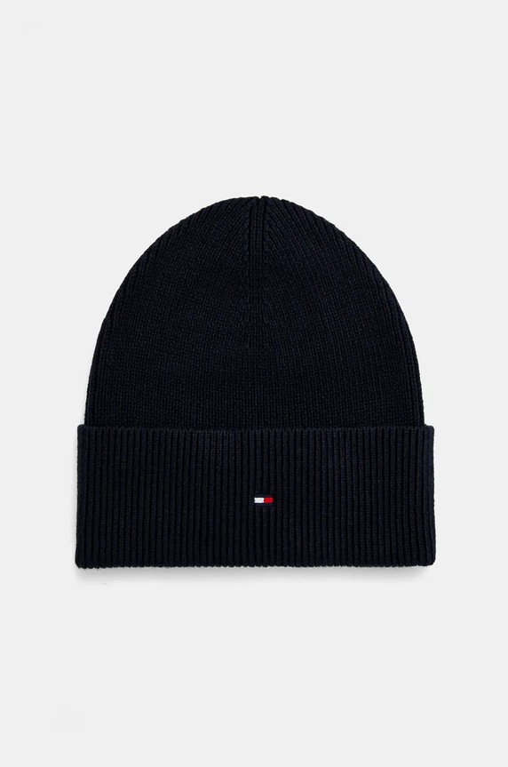 Čepice a rukavice s příměsí kašmíru Tommy Hilfiger AW0AW17094 námořnická modř AW24