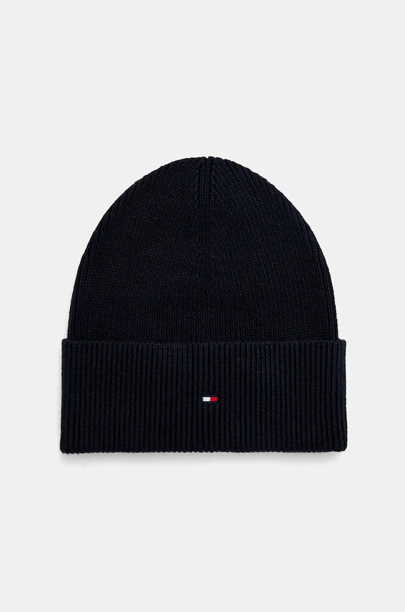 Čepice a rukavice s příměsí kašmíru Tommy Hilfiger AW0AW17094 námořnická modř AW24