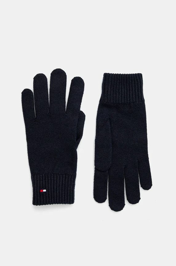 Doplňky Čepice a rukavice s příměsí kašmíru Tommy Hilfiger AW0AW17094 námořnická modř