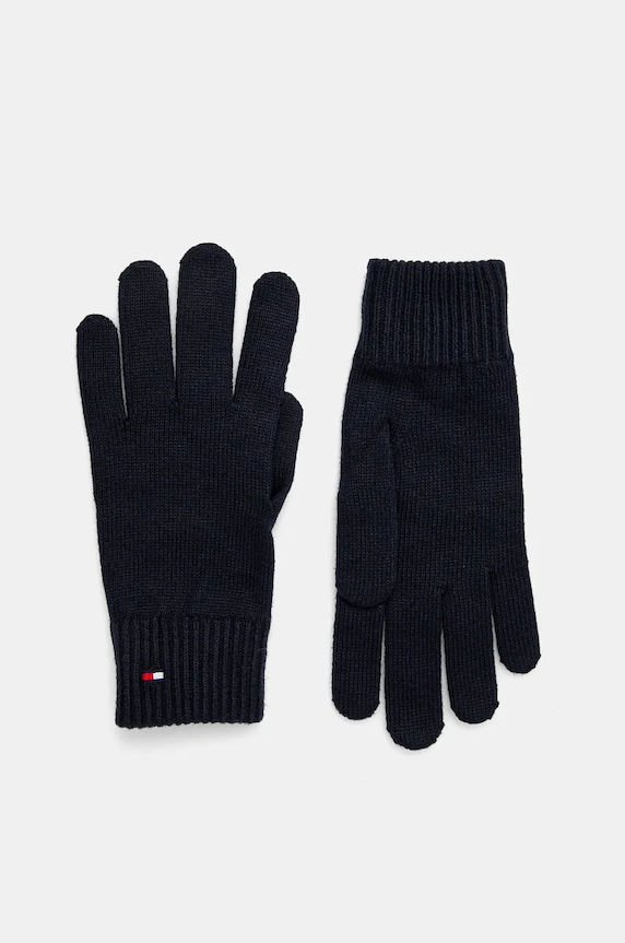 Doplňky Čepice a rukavice s příměsí kašmíru Tommy Hilfiger AW0AW17094 námořnická modř