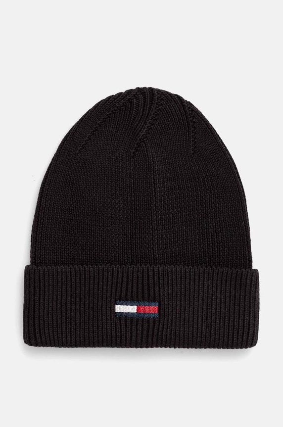 Tommy Jeans czapka bawełna czarny AW0AW16777
