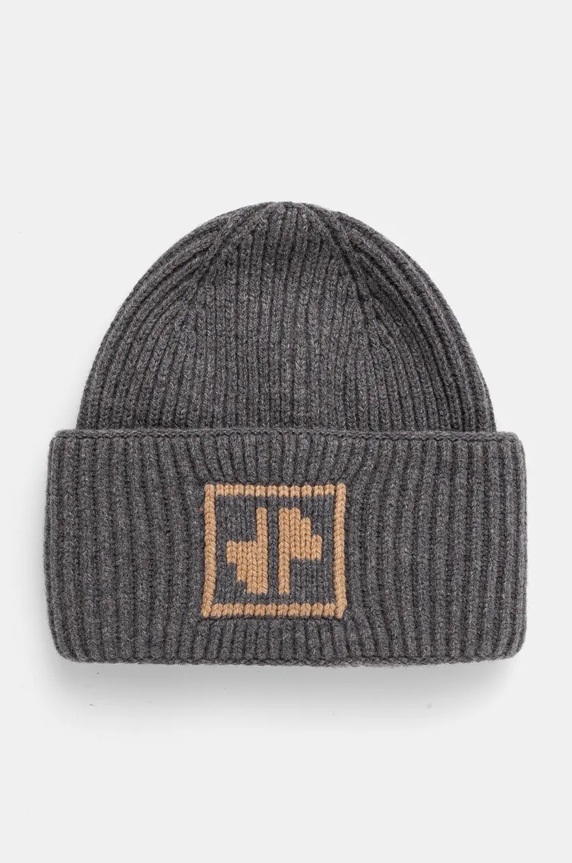 Vunena kapa Patou bez uzorka siva AC0808064