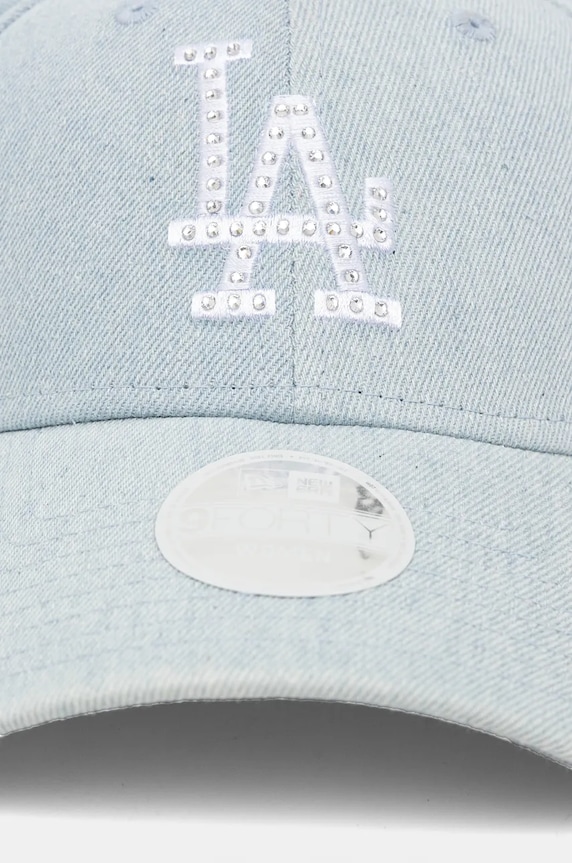 New Era cotton baseball cap DIAMANTE DENIM 9FORTY® LOS ANGELES DODGERS blue 60565484