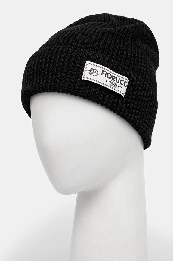 Dodaci Kapa s dodatkom vune Fiorucci Knit Logo Beanie U01FPAHA216KN05BK01 crna