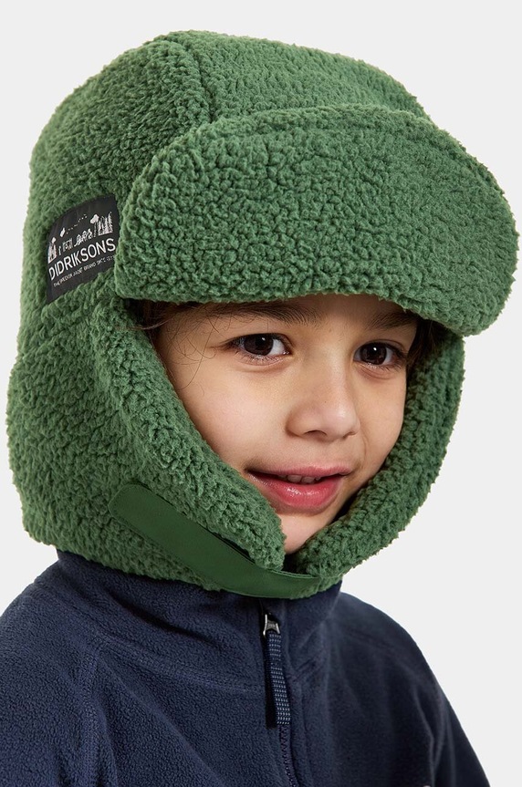 Детска шапка Didriksons GOSIG CAP средно дебел зелен 505565