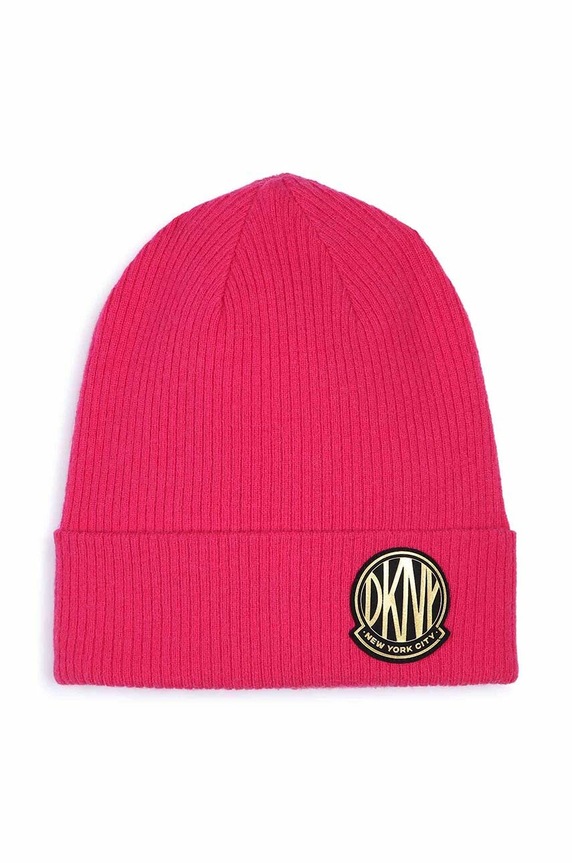 Dkny czapka dziecięca aplikacja różowy D60990.