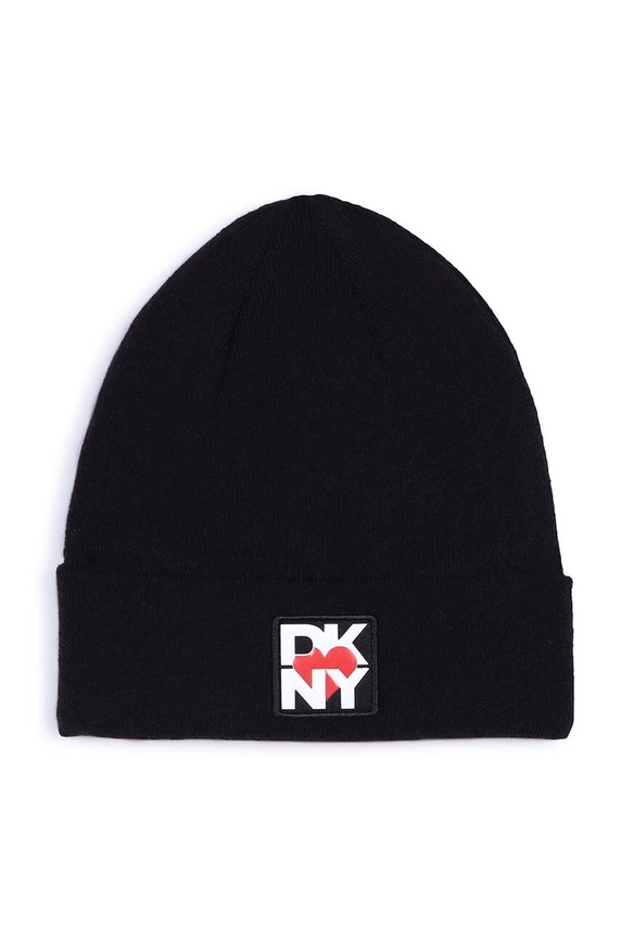 Dkny czapka dziecięca aplikacja czarny D61012.