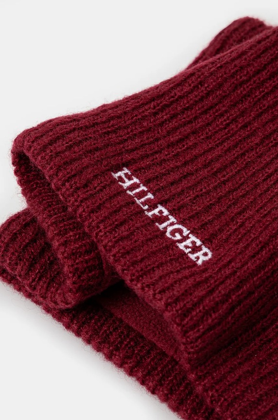 Παιδικό σετ κασκόλ-λαιμός και σκούφος Tommy Hilfiger AU0AU01938.G.9BYH κόκκινο AW24