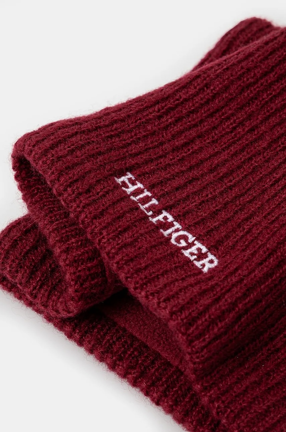 Παιδικό σετ κασκόλ-λαιμός και σκούφος Tommy Hilfiger AU0AU01938.G.9BYH κόκκινο AW24