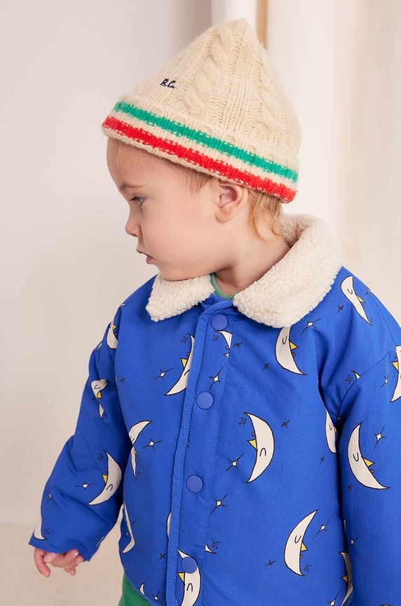 Bobo Choses czapka dziecięca drobny wzór beżowy 224AH031