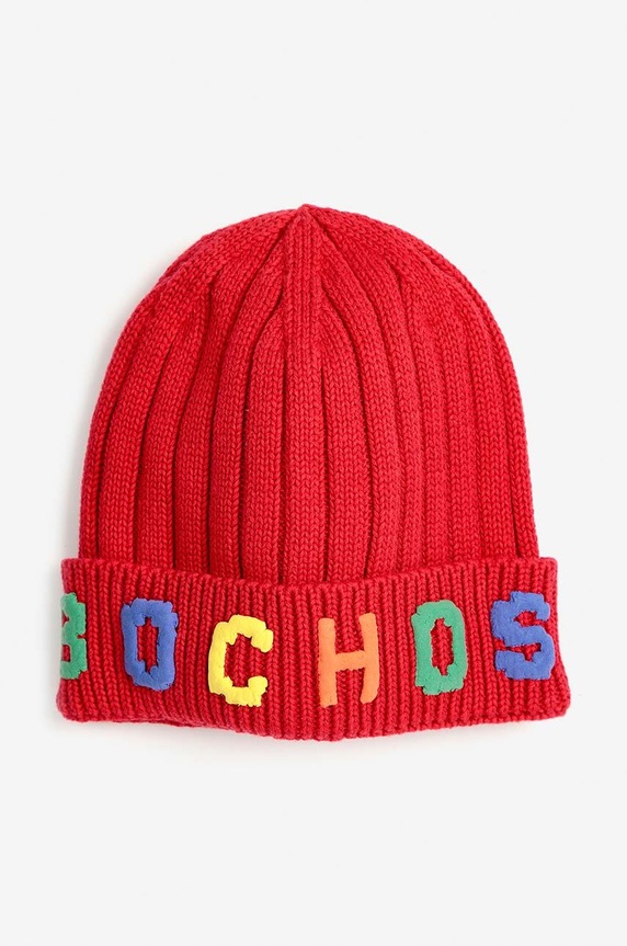 Dětská bavlněná čepice Bobo Choses 224AH032 červená AW24