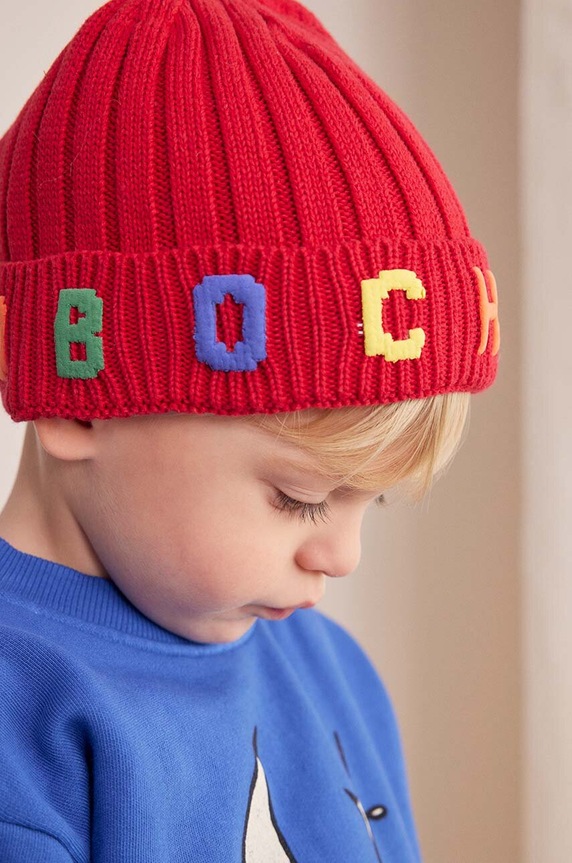 Dětská bavlněná čepice Bobo Choses červená 224AH032
