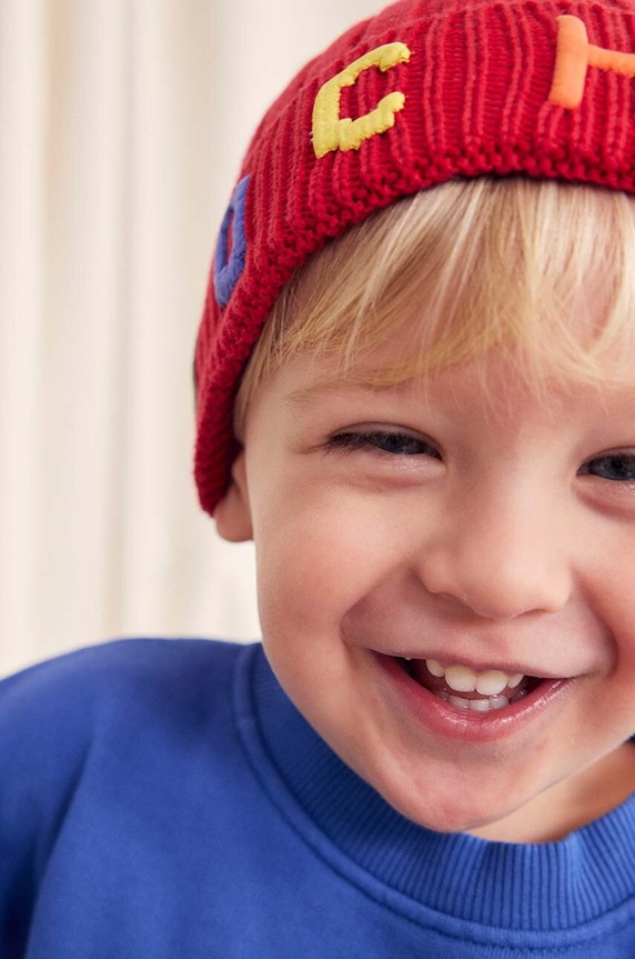 Dětská bavlněná čepice Bobo Choses 224AH032 červená