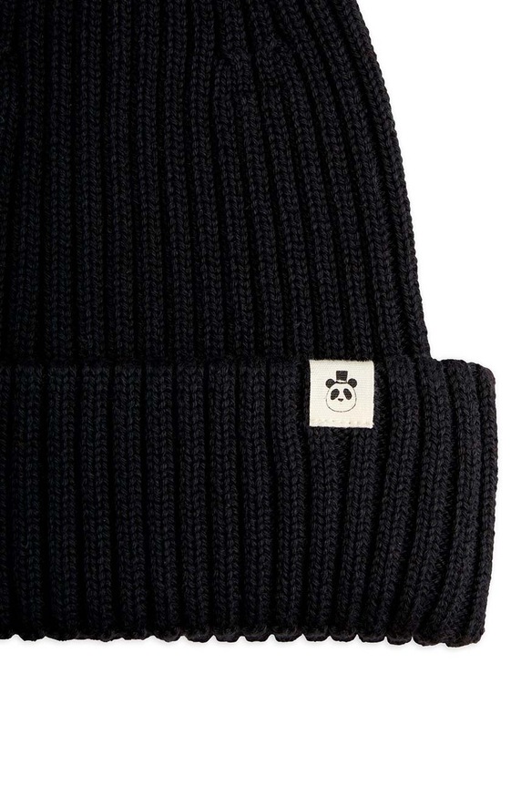Mini Rodini czapka bawełniana dziecięca 2476510999 czarny AW24