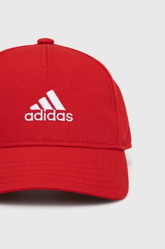 Dětská bavlněná kšiltovka adidas Performance LK CAP IY5421 červená AW24