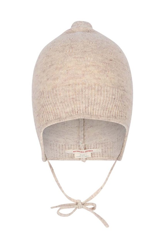 CHLAPEC Dětská vlněná čepice Konges Sløjd MINO KNIT HELMET KS101615 béžová