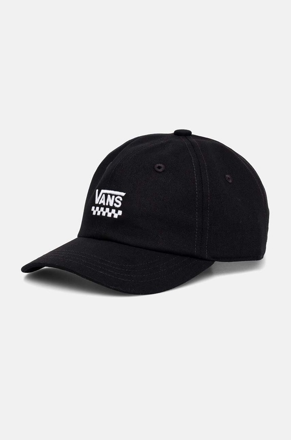 Detská bavlnená šiltovka Vans Court Side Curved Bill Jockey bavlna čierna VN000J4UBLK1