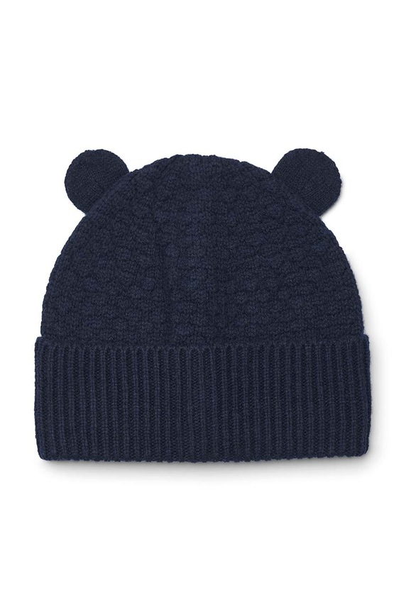 Dětská vlněná čepice Liewood Miller Beanie With Ears LW15090 námořnická modř AW24