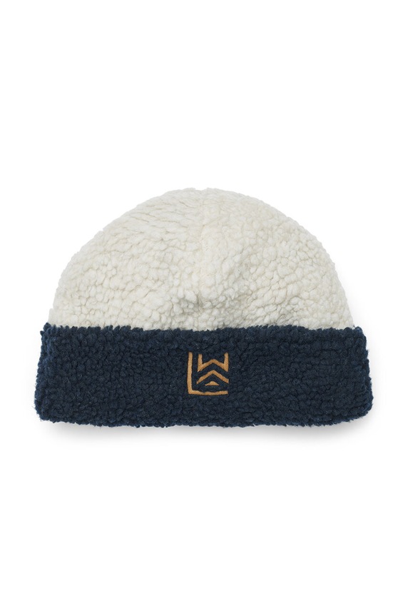 Detská čiapka Liewood Selene Beanie stredne hrubá tmavomodrá LW19440