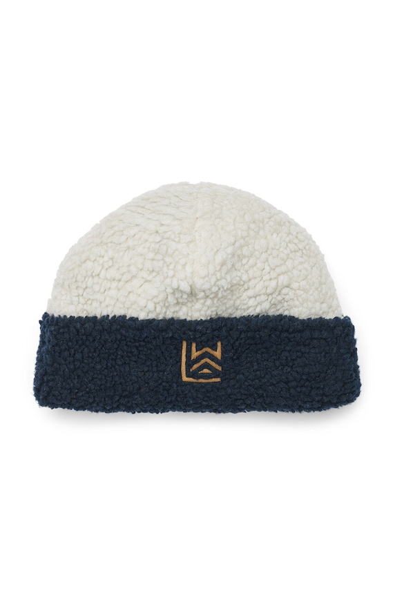 Detská čiapka Liewood Selene Beanie stredne hrubá tmavomodrá LW19440