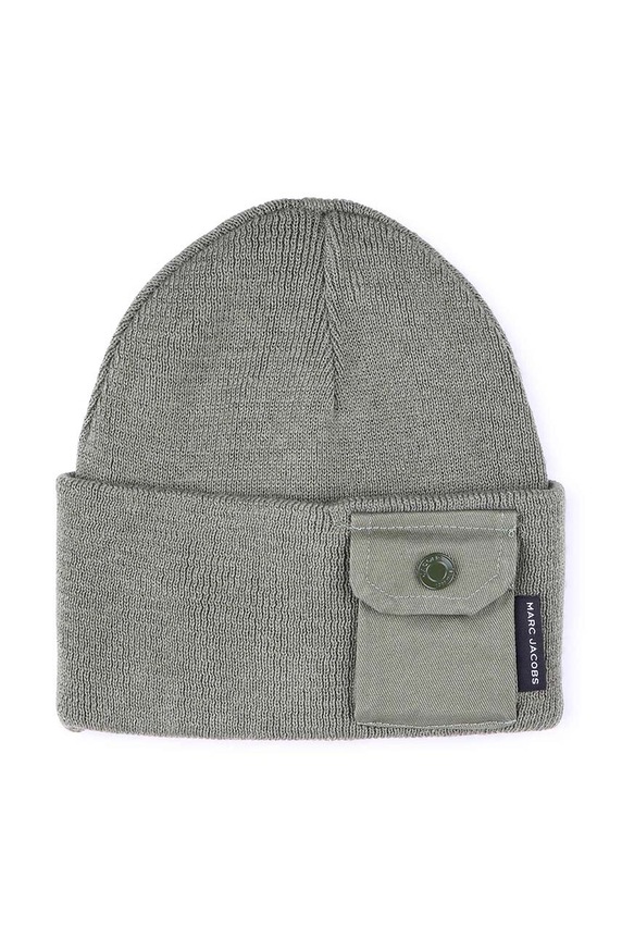 Παιδικός σκούφος από μείγμα μαλλιού Marc Jacobs W60349. πράσινο AW24