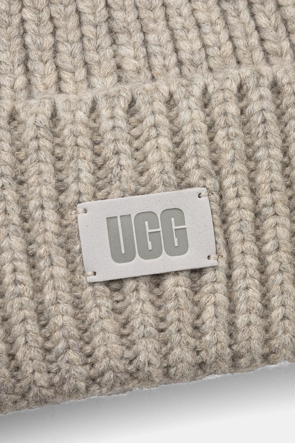 Мальчик Шапка с примесью шерсти UGG CHUNKY RIB BEANIE 21687. серый