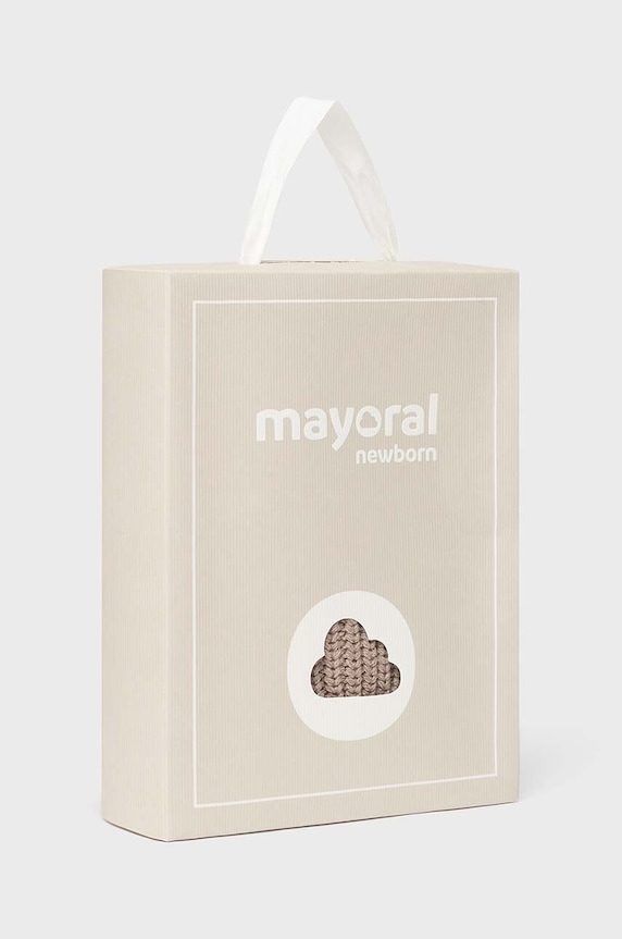Мальчик Детская шапка и перчатки Mayoral Newborn 9766.1J.Newborn.9BYH коричневый