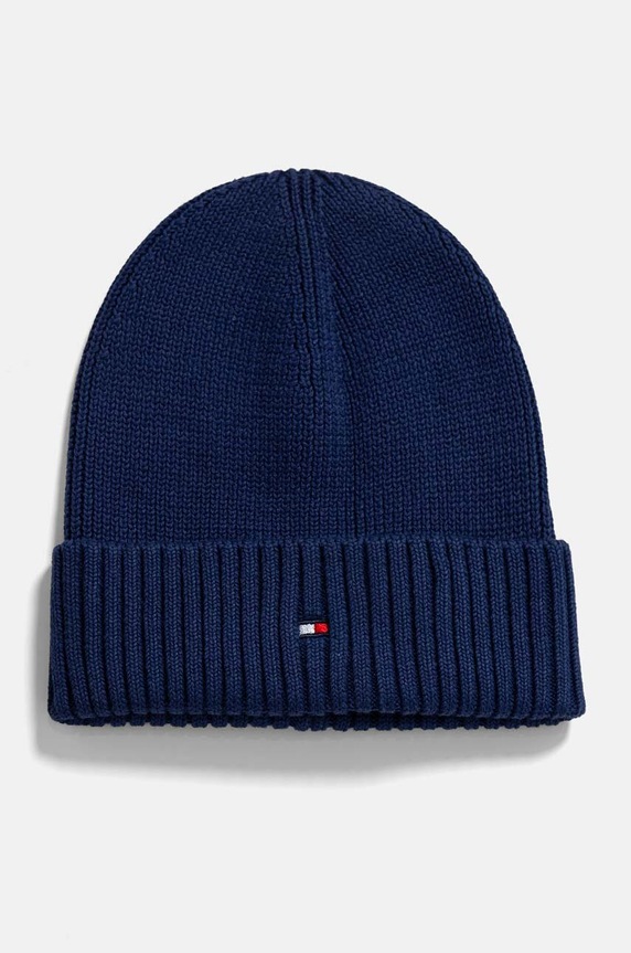 Tommy Hilfiger czapka i szalik bawełniany dziecięcy AU0AU01937.9BYH granatowy AW24