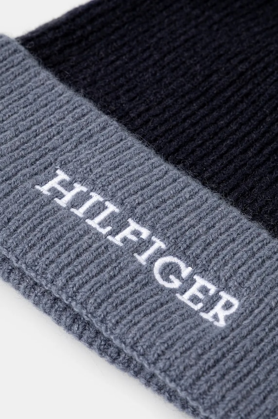 Chłopiec Tommy Hilfiger komplet dziecięcy czapka i komin AU0AU01938.9BYH granatowy
