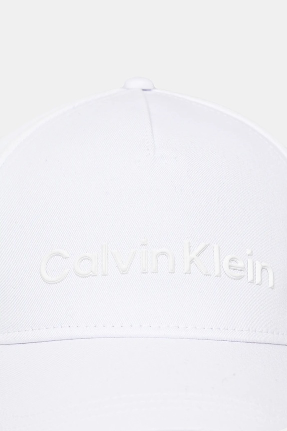 Bavlněná baseballová čepice Calvin Klein K50K511987 bílá SS25