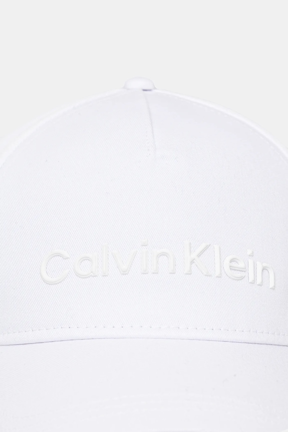 Bavlněná baseballová čepice Calvin Klein K50K511987 bílá SS25