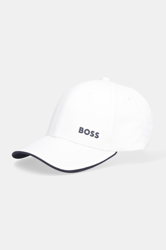 BOSS Green férfi pamut Siltes sapka Cap-Bold nyomtatásos fehér 50519219