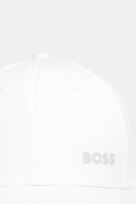 BOSS Green καπέλο με γείσο ανδρικό βαμβακερό Cap-Bold 50519219 λευκό SS26
