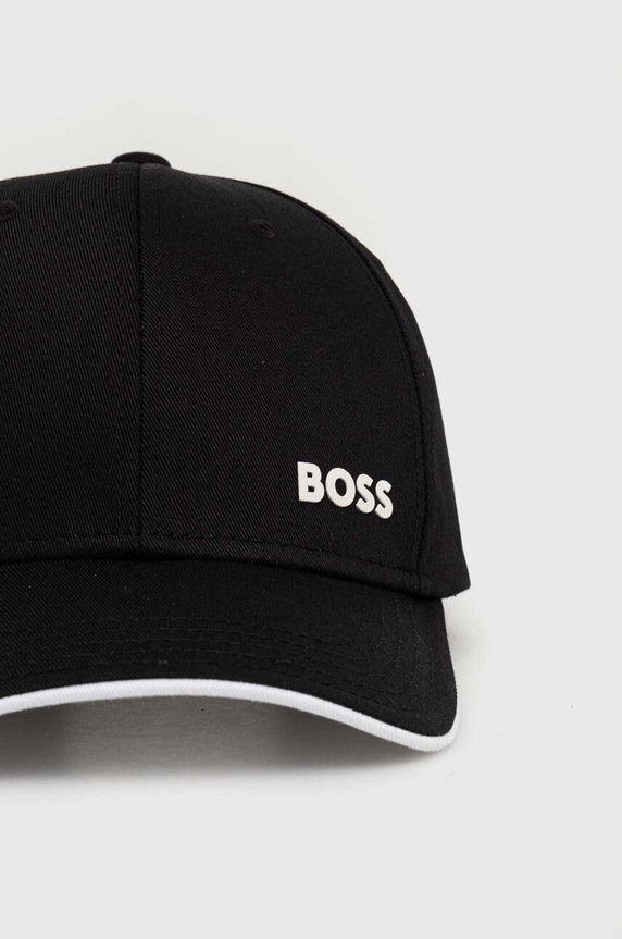 BOSS Green czapka z daszkiem męska bawełniana Cap-Bold 50519219 czarny SS26