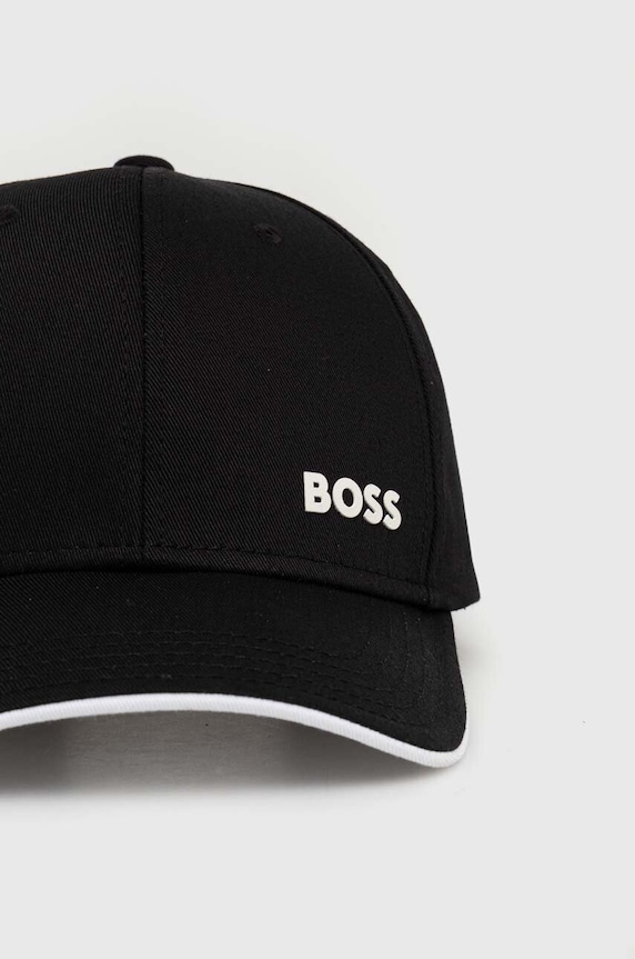 BOSS Green czapka z daszkiem męska bawełniana Cap-Bold 50519219 czarny SS26