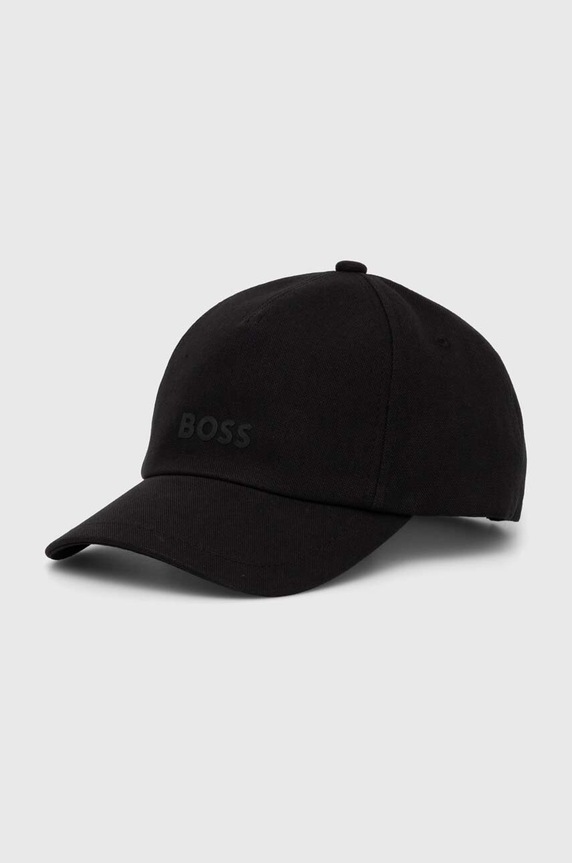 Pamučna kapa sa šiltom Boss Orange bez uzorka crna 50518788