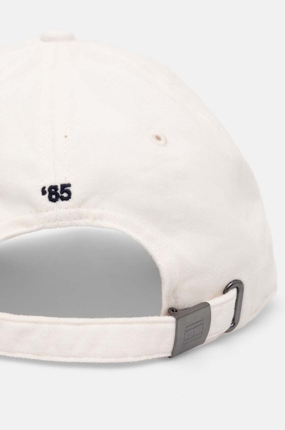 Tommy Hilfiger czapka z daszkiem bawełniana AM0AM12531 biały AW25