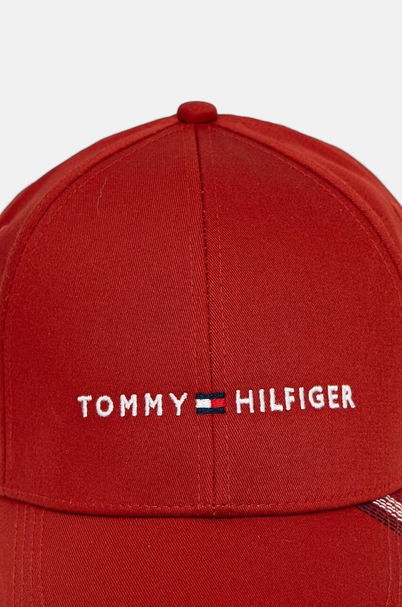 Tommy Hilfiger czapka z daszkiem bawełniana AM0AM12532 czerwony AW24