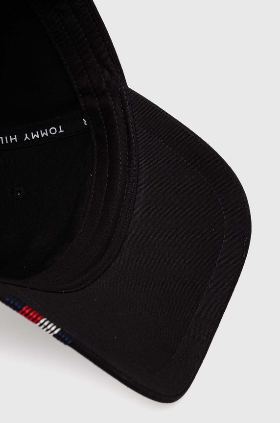 Tommy Hilfiger czapka z daszkiem bawełniana czarny AM0AM12532