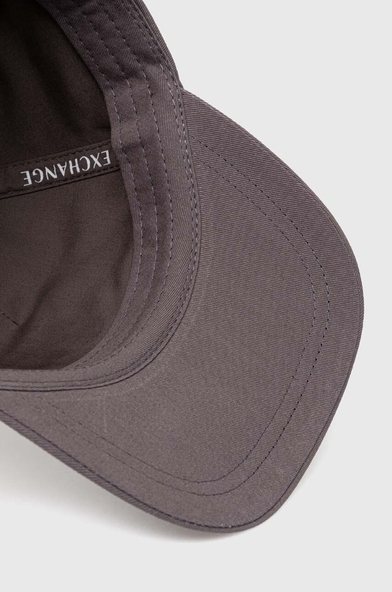 Armani Exchange czapka z daszkiem bawełniana szary 954220.4F101