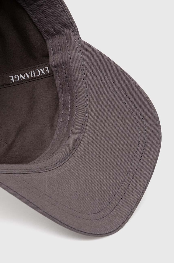 Armani Exchange czapka z daszkiem bawełniana szary 954220.4F101
