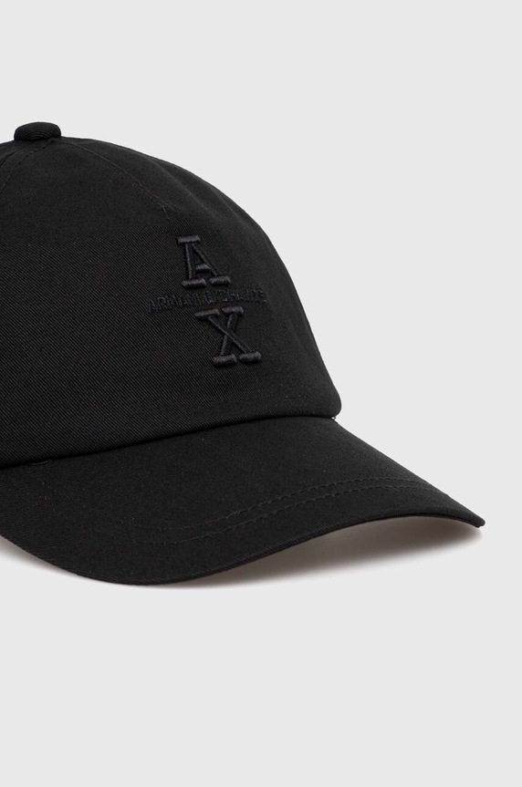 Armani Exchange czapka z daszkiem bawełniana 954220.4F101 czarny AW24
