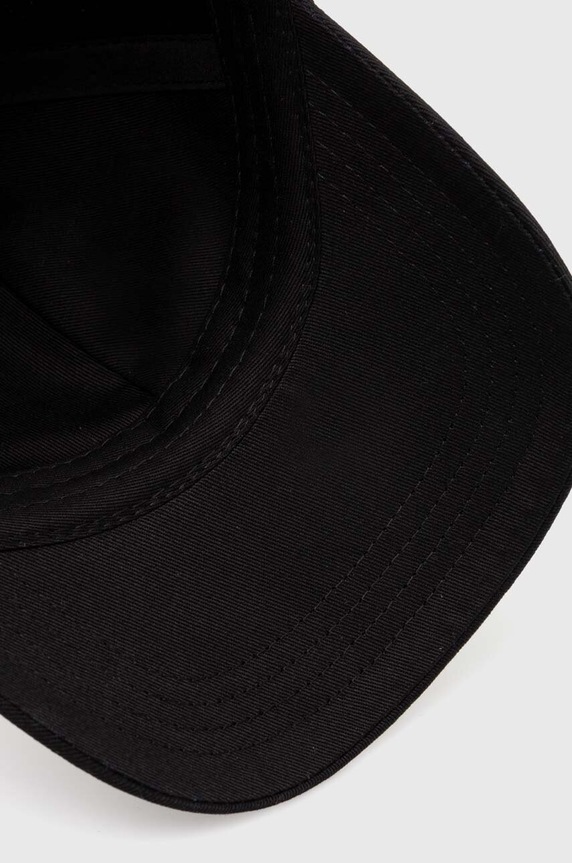 Βαμβακερό καπέλο του μπέιζμπολ Drôle de Monsieur La Casquette Slogan μαύρο PERM.CP151.CO138.BL