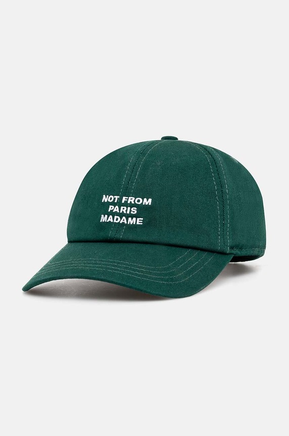 Drôle de Monsieur berretto da baseball in cotone La Casquette Slogan cotone verde PERM.CP151.CO138.DGN