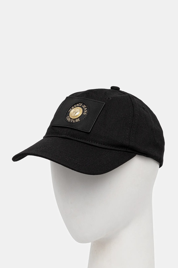 Βαμβακερό καπέλο του μπέιζμπολ Versace Jeans Couture βαμβάκι μαύρο 77GAZK43.ZG304