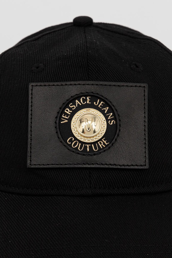 Βαμβακερό καπέλο του μπέιζμπολ Versace Jeans Couture 77GAZK43.ZG304 μαύρο AW24