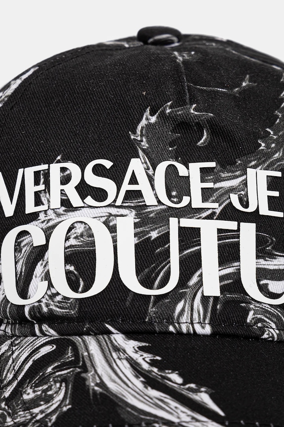 Bavlněná baseballová čepice Versace Jeans Couture 77GAZK10.ZG294 černá AW24