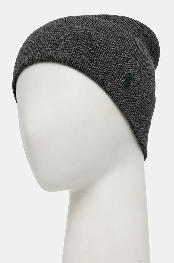 Polo Ralph Lauren cotton beanie 449959339 gray AW24