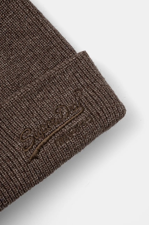 Bavlněná čepice Superdry M9010184A.CBF hnědá AW24